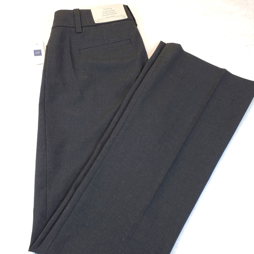Gap Women's Curvy 2 Way Stretch Gray Dress Pants